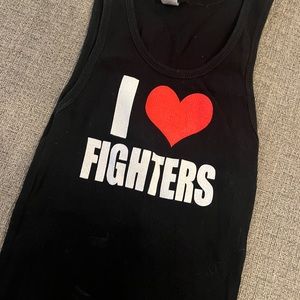 I love fighters black tank top warriors wear size Medium